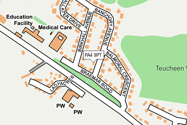 PA4 9PT map - OS OpenMap – Local (Ordnance Survey)
