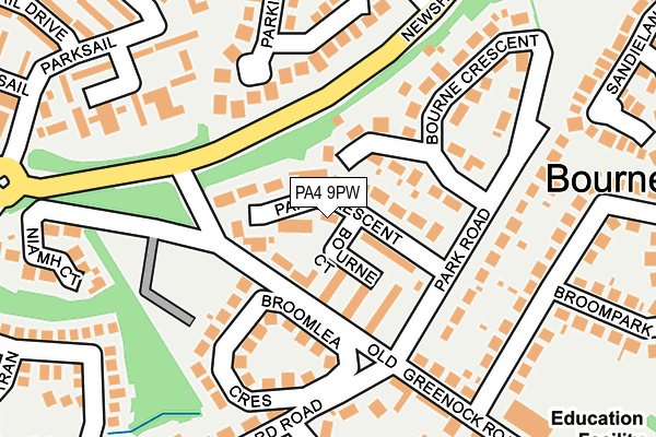 PA4 9PW map - OS OpenMap – Local (Ordnance Survey)