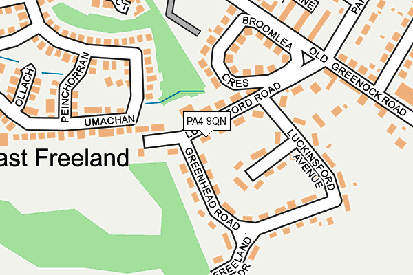 PA4 9QN map - OS OpenMap – Local (Ordnance Survey)