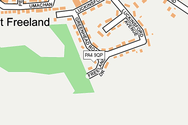 PA4 9QP map - OS OpenMap – Local (Ordnance Survey)