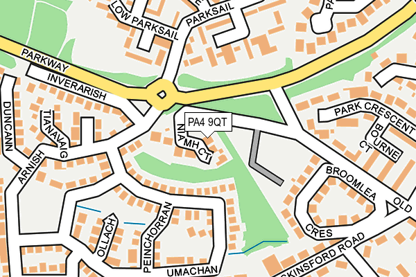 PA4 9QT map - OS OpenMap – Local (Ordnance Survey)