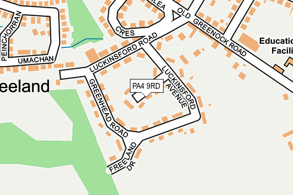 PA4 9RD map - OS OpenMap – Local (Ordnance Survey)