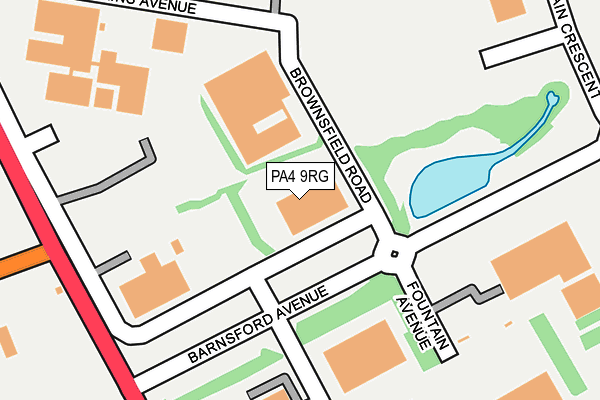 PA4 9RG map - OS OpenMap – Local (Ordnance Survey)