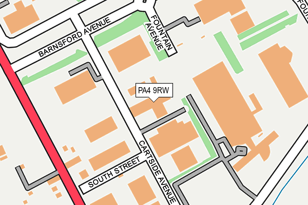 PA4 9RW map - OS OpenMap – Local (Ordnance Survey)