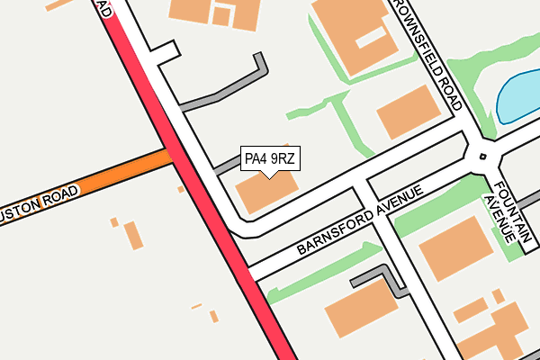 PA4 9RZ map - OS OpenMap – Local (Ordnance Survey)