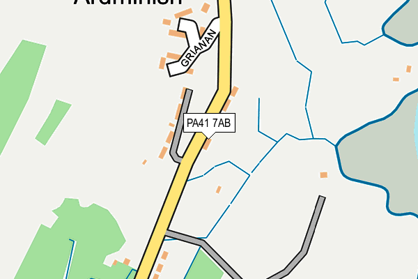PA41 7AB map - OS OpenMap – Local (Ordnance Survey)