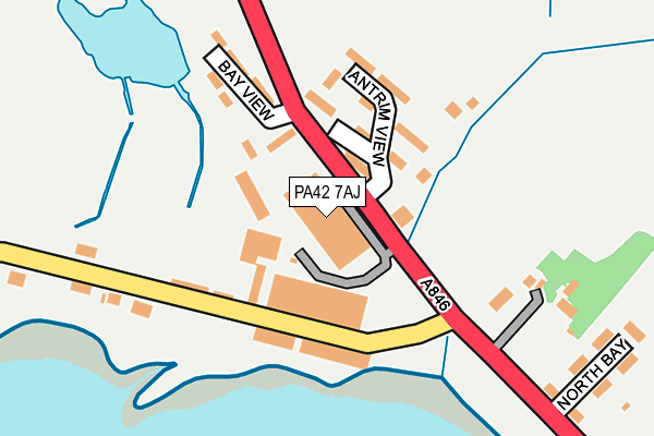 PA42 7AJ map - OS OpenMap – Local (Ordnance Survey)