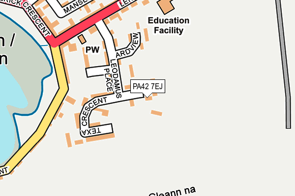 PA42 7EJ map - OS OpenMap – Local (Ordnance Survey)