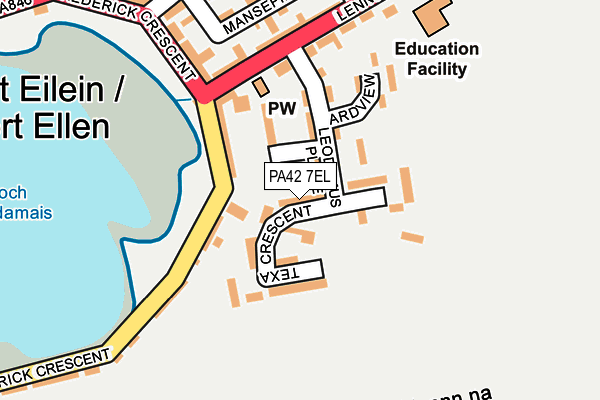 PA42 7EL map - OS OpenMap – Local (Ordnance Survey)
