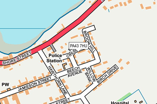 PA43 7HU map - OS OpenMap – Local (Ordnance Survey)