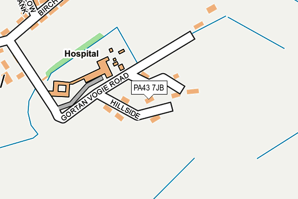 PA43 7JB map - OS OpenMap – Local (Ordnance Survey)