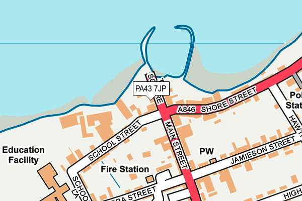 PA43 7JP map - OS OpenMap – Local (Ordnance Survey)