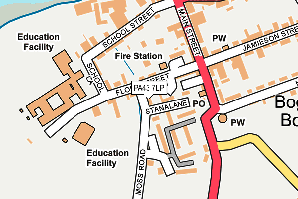 PA43 7LP map - OS OpenMap – Local (Ordnance Survey)