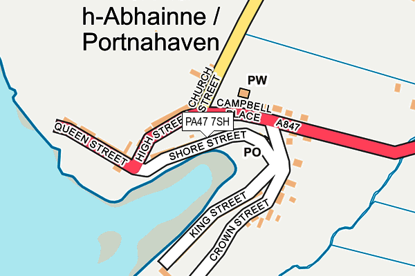 PA47 7SH map - OS OpenMap – Local (Ordnance Survey)