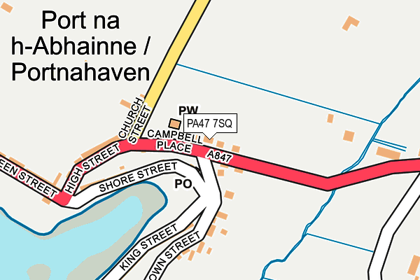 PA47 7SQ map - OS OpenMap – Local (Ordnance Survey)