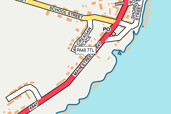 PA48 7TL map - OS OpenMap – Local (Ordnance Survey)