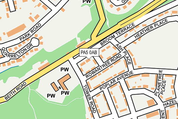 PA5 0AB map - OS OpenMap – Local (Ordnance Survey)
