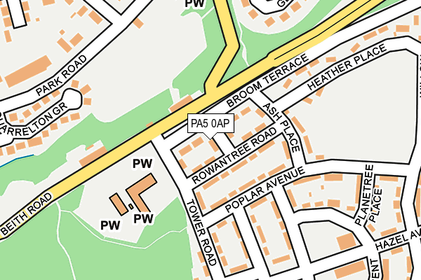 PA5 0AP map - OS OpenMap – Local (Ordnance Survey)