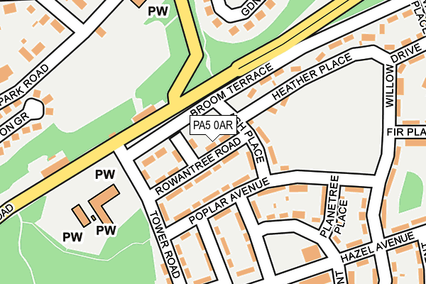PA5 0AR map - OS OpenMap – Local (Ordnance Survey)