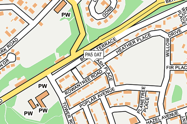 PA5 0AT map - OS OpenMap – Local (Ordnance Survey)