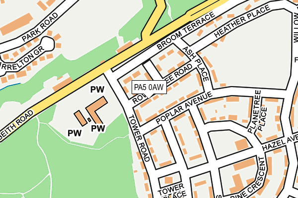 PA5 0AW map - OS OpenMap – Local (Ordnance Survey)