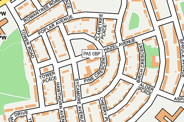 PA5 0BP map - OS OpenMap – Local (Ordnance Survey)