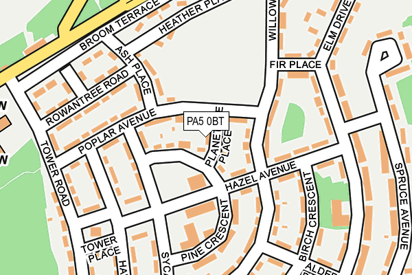 PA5 0BT map - OS OpenMap – Local (Ordnance Survey)