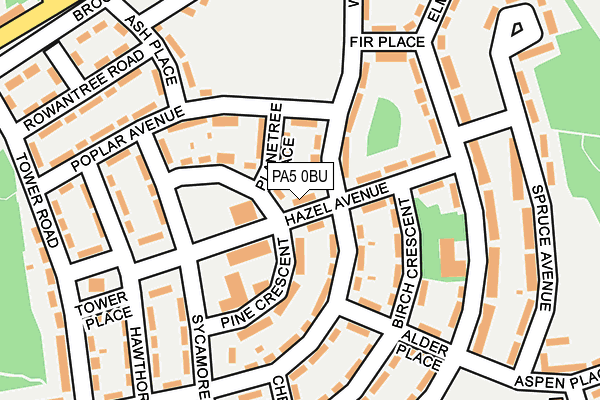 PA5 0BU map - OS OpenMap – Local (Ordnance Survey)
