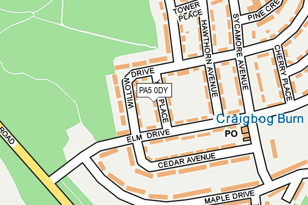 PA5 0DY map - OS OpenMap – Local (Ordnance Survey)