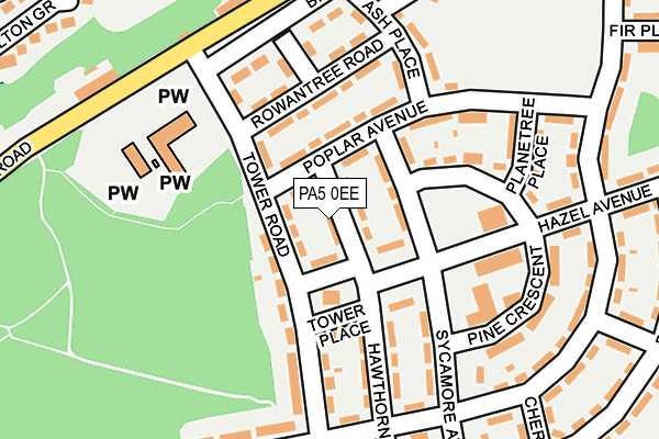 PA5 0EE map - OS OpenMap – Local (Ordnance Survey)