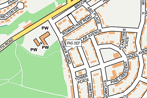 PA5 0EF map - OS OpenMap – Local (Ordnance Survey)