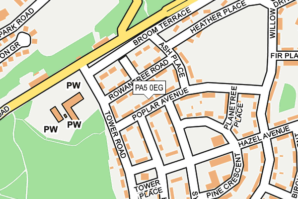 PA5 0EG map - OS OpenMap – Local (Ordnance Survey)