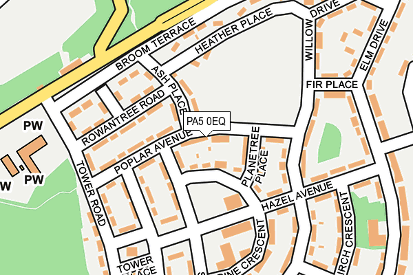 PA5 0EQ map - OS OpenMap – Local (Ordnance Survey)