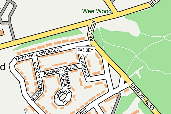 PA5 0EY map - OS OpenMap – Local (Ordnance Survey)