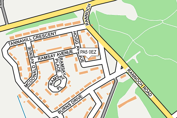 PA5 0EZ map - OS OpenMap – Local (Ordnance Survey)