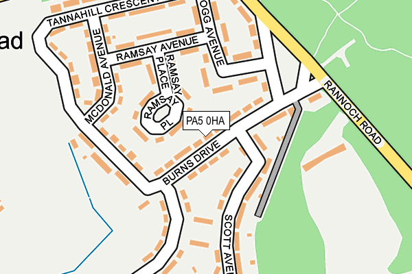 PA5 0HA map - OS OpenMap – Local (Ordnance Survey)