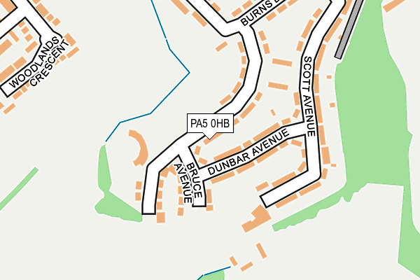 PA5 0HB map - OS OpenMap – Local (Ordnance Survey)