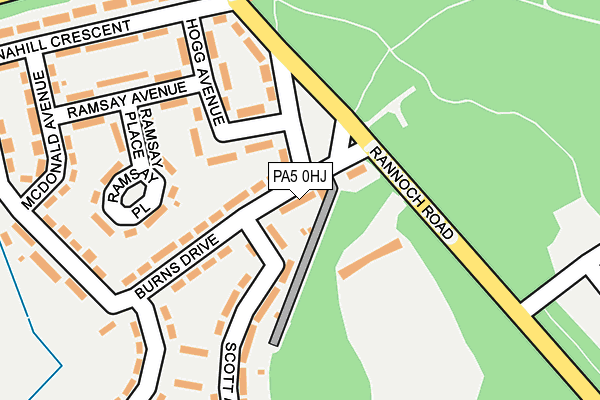 PA5 0HJ map - OS OpenMap – Local (Ordnance Survey)