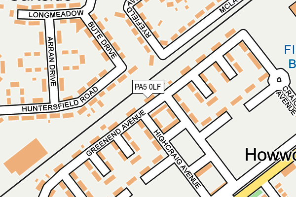 PA5 0LF map - OS OpenMap – Local (Ordnance Survey)