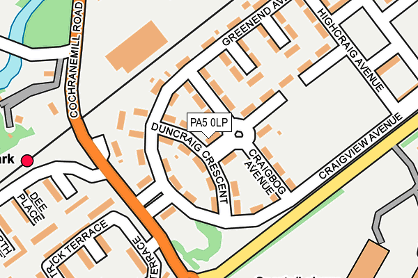 PA5 0LP map - OS OpenMap – Local (Ordnance Survey)