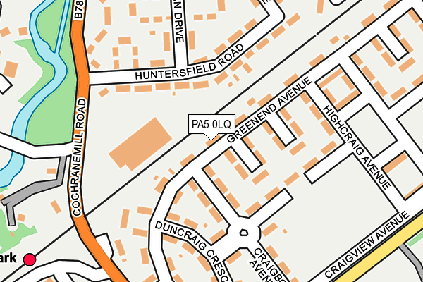 PA5 0LQ map - OS OpenMap – Local (Ordnance Survey)