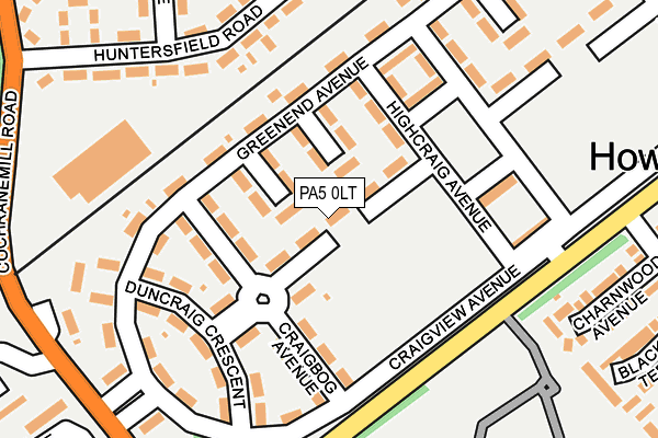 PA5 0LT map - OS OpenMap – Local (Ordnance Survey)