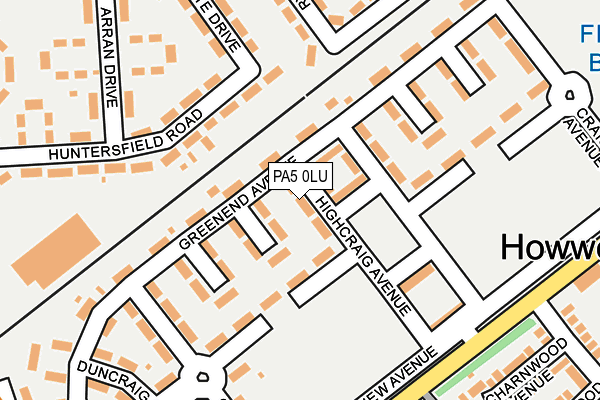 PA5 0LU map - OS OpenMap – Local (Ordnance Survey)