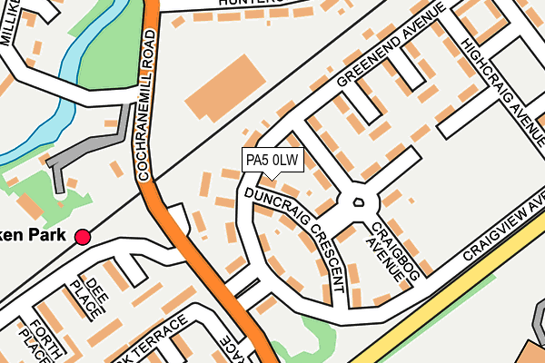 PA5 0LW map - OS OpenMap – Local (Ordnance Survey)
