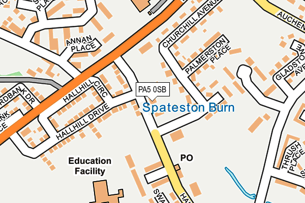 PA5 0SB map - OS OpenMap – Local (Ordnance Survey)