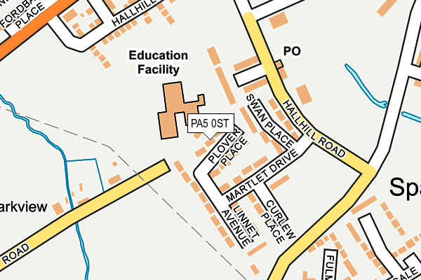 PA5 0ST map - OS OpenMap – Local (Ordnance Survey)
