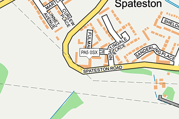 PA5 0SX map - OS OpenMap – Local (Ordnance Survey)