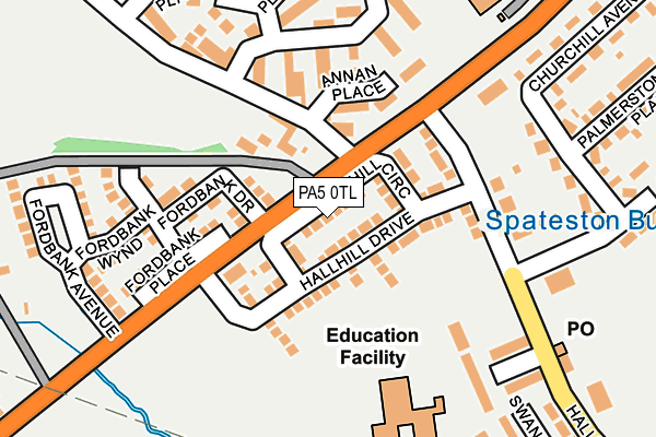 PA5 0TL map - OS OpenMap – Local (Ordnance Survey)