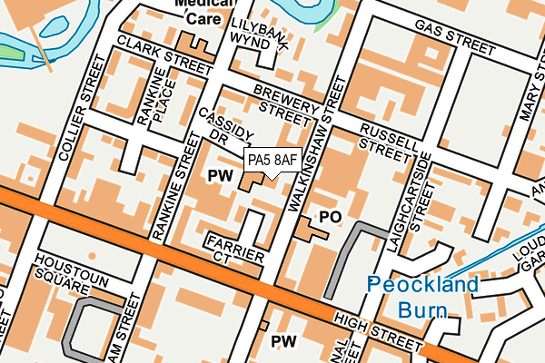 PA5 8AF map - OS OpenMap – Local (Ordnance Survey)