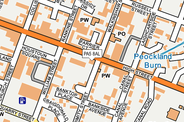 PA5 8AL map - OS OpenMap – Local (Ordnance Survey)